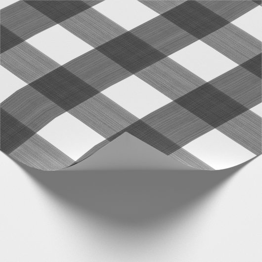 Zwarte buffelplaat cadeaupapier (Hoek)