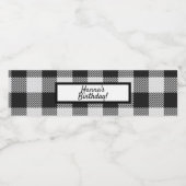 Zwarte Buffelplaat Geplakt sterdag Water Etiket (Enkel label)