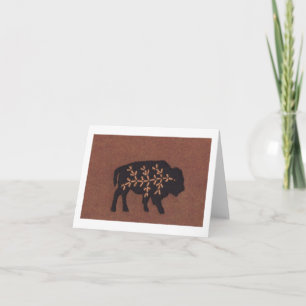 Zwarte Buffels op Bruin Kaart