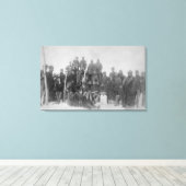 Zwarte "buffelsoldaten" van de 25e infanterie canvas afdruk (Insitu (Houten vloer))