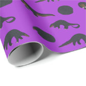 Zwarte buikschubdieren cadeaupapier (Rol Hoek)