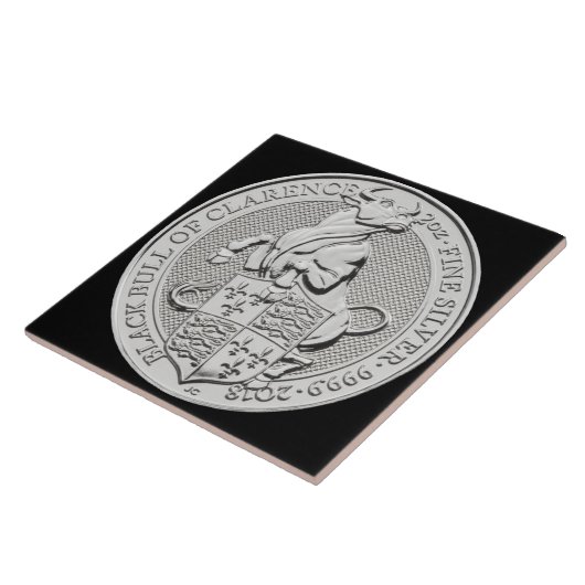 ZWARTE BULL KLARENCE-COIN TEGELTJE (Zijkant)