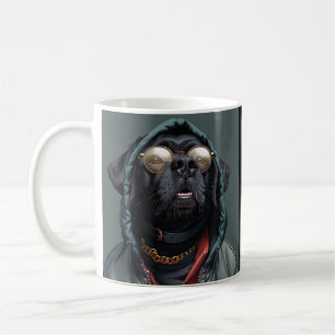 Zwarte bulldog grote hond Koffiemok