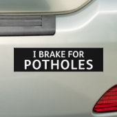 Zwarte Bumpersticker: Ik REM VOOR SCHADEGATEN Bumpersticker (Op auto)