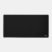 Zwarte Bureaumat met aangepaste monogram initialen (Voorkant)