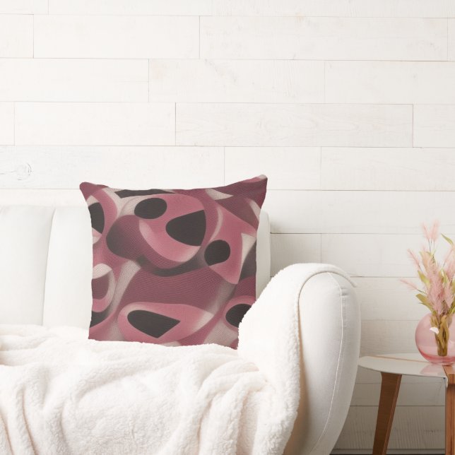 Zwarte Burgundy Worpkussen Kussen (Bank)