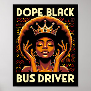 Zwarte buschauffeur Afrikaans-Amerikaans Afro Mela Poster