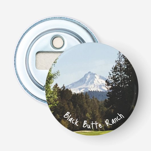 Zwarte Butte Flesopener Button Flesopener (Voorkant)