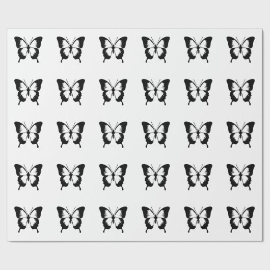 ZWARTE BUTTERFLY CADEAUPAPIER (Vlak)