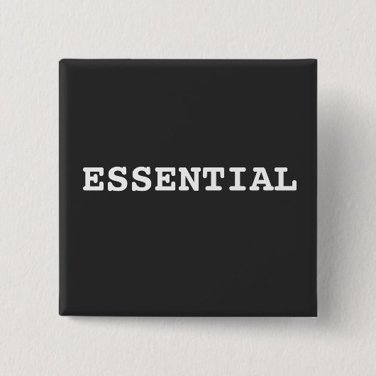 Zwarte Button die zegt dat het belangrijk is (Voorkant)