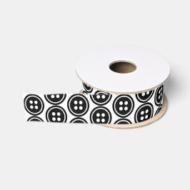 Zwarte Button Grosgrain Lint