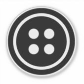 Zwarte Button Sticker (Voorkant)