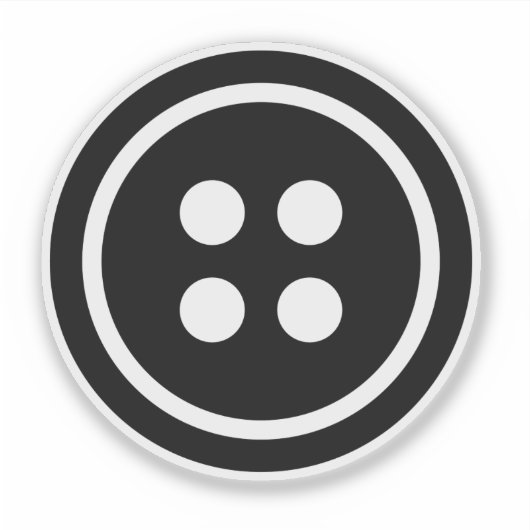 Zwarte Button Sticker (Voorkant)