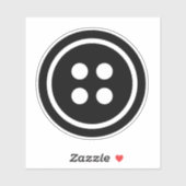 Zwarte Button Sticker (Vel)