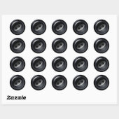 Zwarte Button Stickers (Vel)