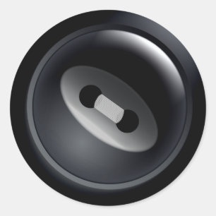 Zwarte Button Stickers
