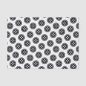 Zwarte Button Tissuepapier (Voorkant)