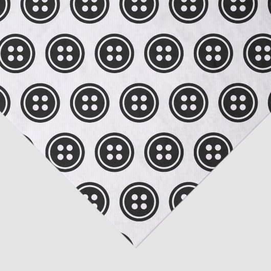 Zwarte Button Tissuepapier (Detail)