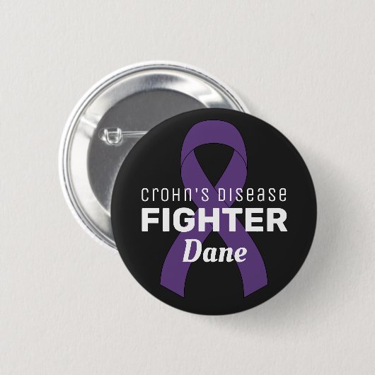 Zwarte Button van de ziekte van Crohn (Voorkant /achterkant)