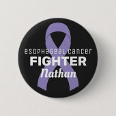 Zwarte Button van Esophageal Cancer (Voorkant)