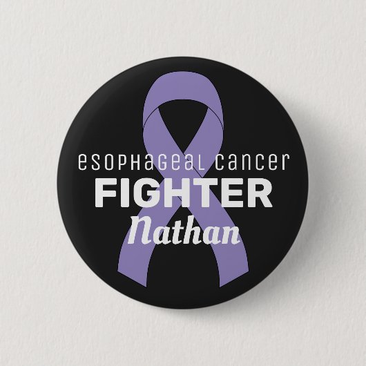 Zwarte Button van Esophageal Cancer (Voorkant)