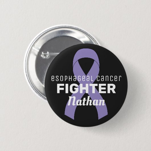 Zwarte Button van Esophageal Cancer (Voorkant /achterkant)