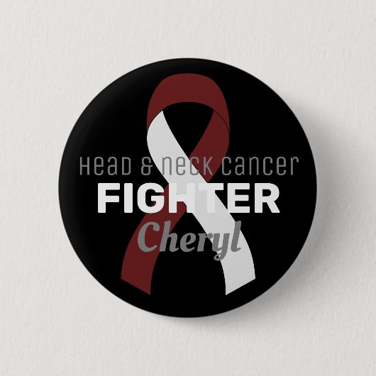 Zwarte Button voor hoofd- en nekkanker (Voorkant)