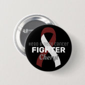 Zwarte Button voor hoofd- en nekkanker (Voorkant /achterkant)