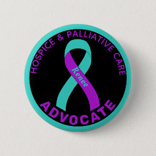Zwarte Button voor hospice- en palliatieve zorg