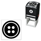 Zwarte Button Zelfinktende Stempel (In situ)