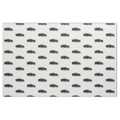 Zwarte C7 Corvette Hand getrokken Sketch stof (Fat Quarter)