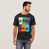 zwarte ca  vrouwen ew mensen meowy kat t-shirt (Voorkant volledig)
