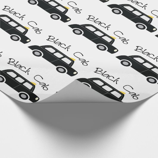 Zwarte Cab Cadeaupapier (Hoek)