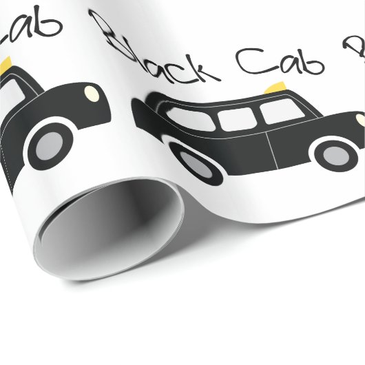 Zwarte Cab Cadeaupapier (Rol Hoek)