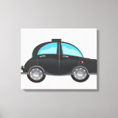 Zwarte Cab Canvas Afdruk (Voorkant)