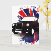 Zwarte Cabine Kaart (Gele Bloem)