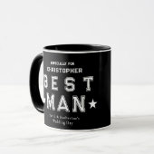 Zwarte cadeau voor de getuige van de bruidegom mok (Voorkant links)