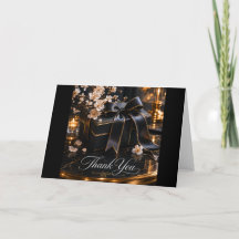 Zwarte cadeaudoos bedankkaart | Kaarslicht Glamour