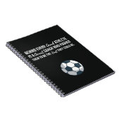 Zwarte Cadeaus voor Voetbal coaches voor hem sport Notitieboek (Rechterzijde)