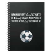 Zwarte Cadeaus voor Voetbal coaches voor hem sport Notitieboek (Voorkant)