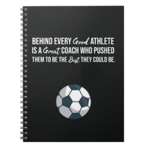 Zwarte Cadeaus voor Voetbal coaches voor hem sport Notitieboek