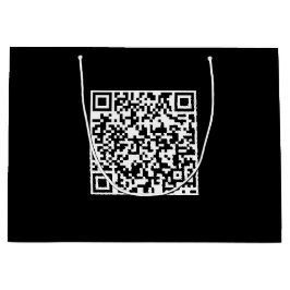 Zwarte cadeautas met gebrandmerkte QR-code op maat