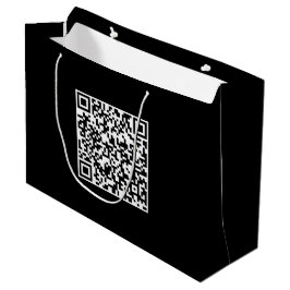 Zwarte cadeautas met gebrandmerkte QR-code op maat