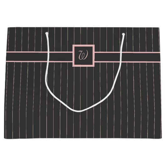 Zwarte cadeautas met roze strepen (Voorkant)