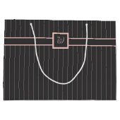 Zwarte cadeautas met roze strepen (Achterkant)