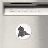 Zwarte Cairn Terrier Magneet (Insitu (Vaatwasser))