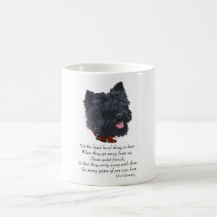Zwarte Cairn Terrier Regenboogbrug Koffiemok