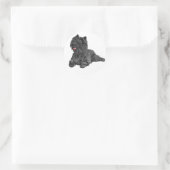Zwarte Cairn Terrier Ronde Sticker (Tas)