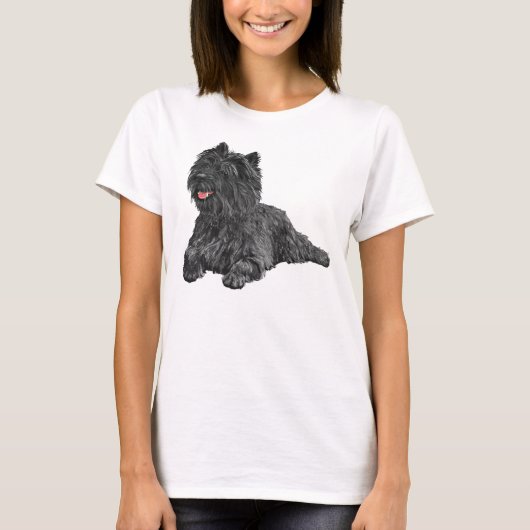 Zwarte Cairn Terrier T-shirt (Voorkant)