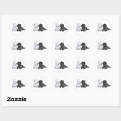 Zwarte Caïro en West Highland Terriers Ronde Sticker (Vel)